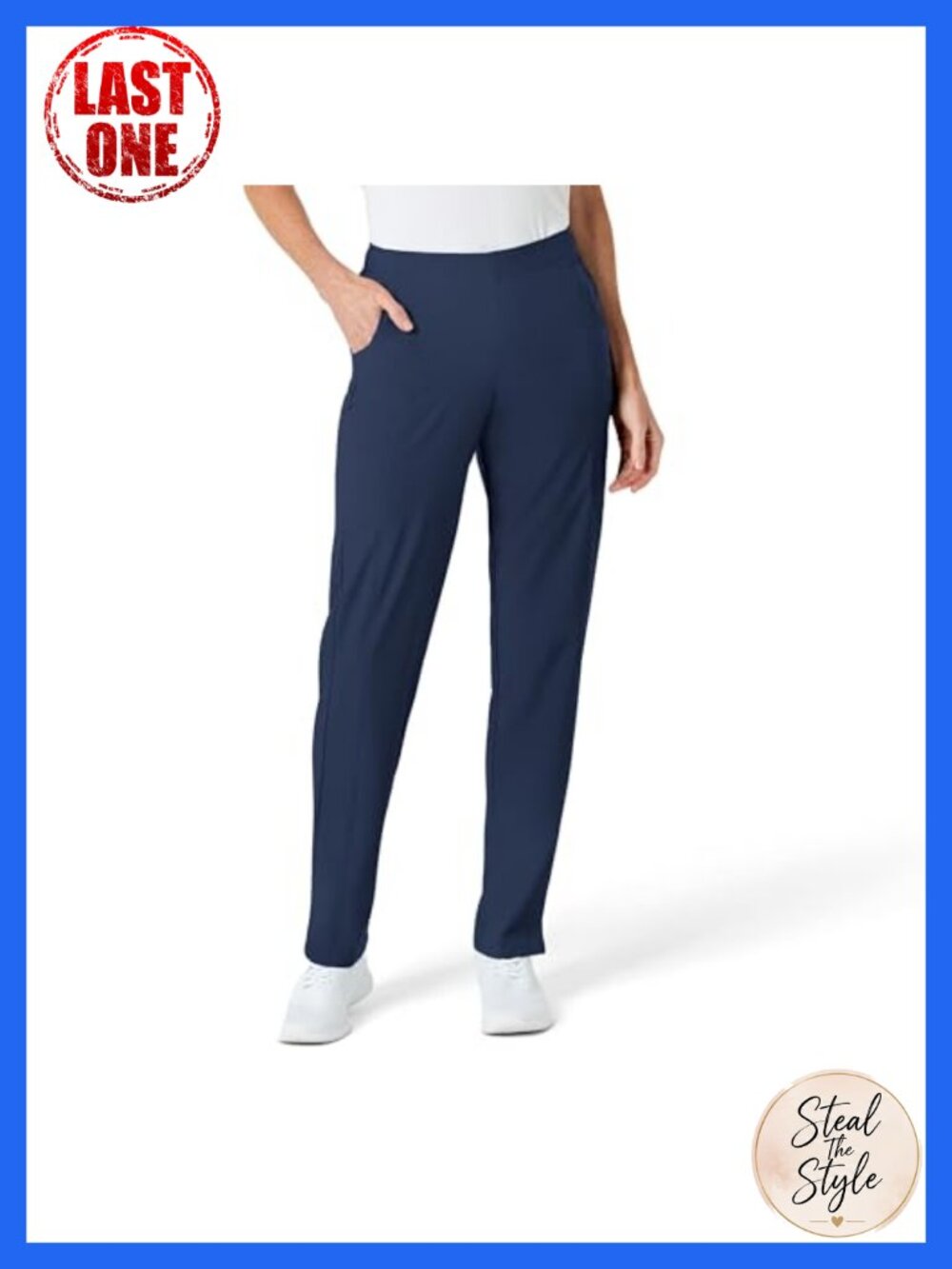 Women's Flat Front Cargo Scrub Pants Straight Leg 7-Pocket Medical Work